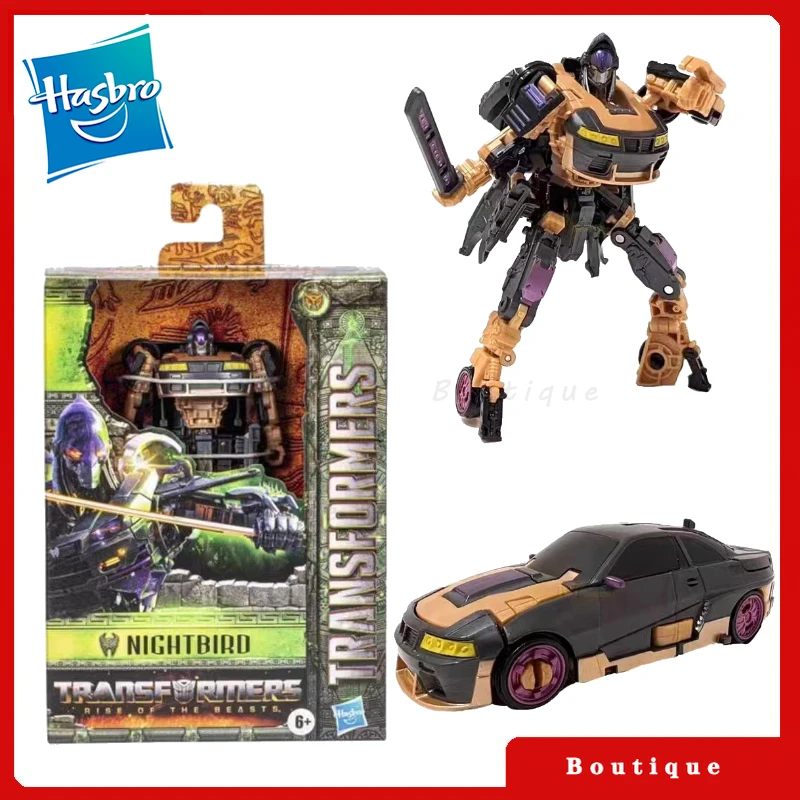 

In stock Hasbro Transformers toy Movie 7 Rise of The Beasts Deluxe Nightbird Autobots Action Figures Collectible