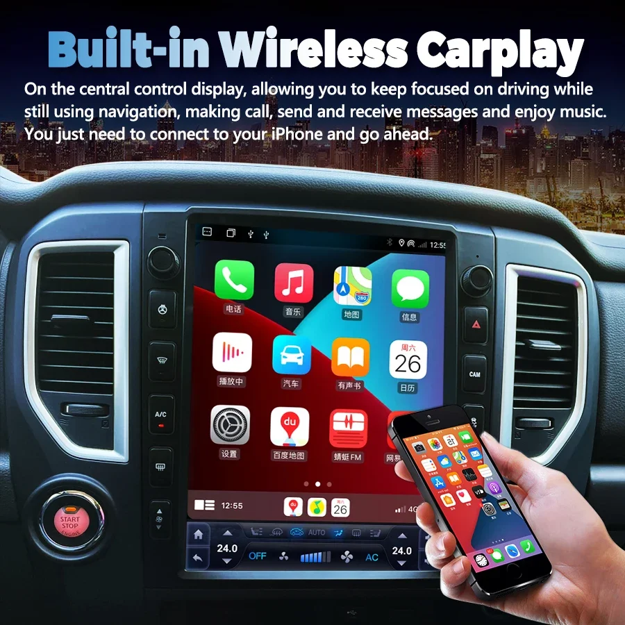 2025 جديد لنيسان تيتان 2016 2017 2018 أندرويد مشغل وسائط متعددة شاشة تعمل باللمس ستيريو استقبال رئيس وحدة سيارة لتحديد المواقع راديو نافي #4