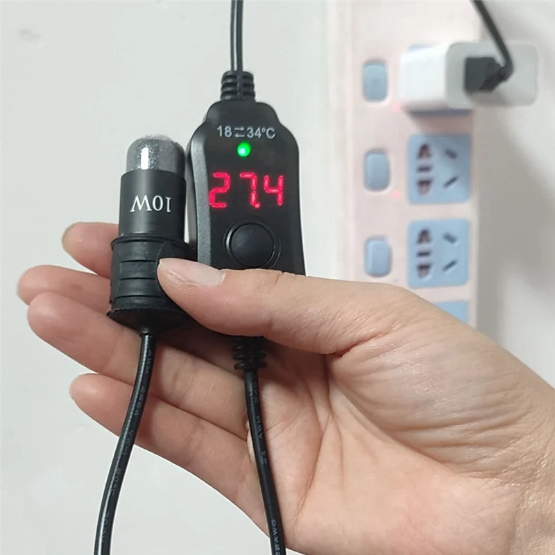 

B27B 10 Вт мини-нагреватель для аквариума, нагреватель для аквариума, термостат с регулируемой температурой, 5 В/2 А, нагреватель для черепахи, безопасный нагреватель для аквариума