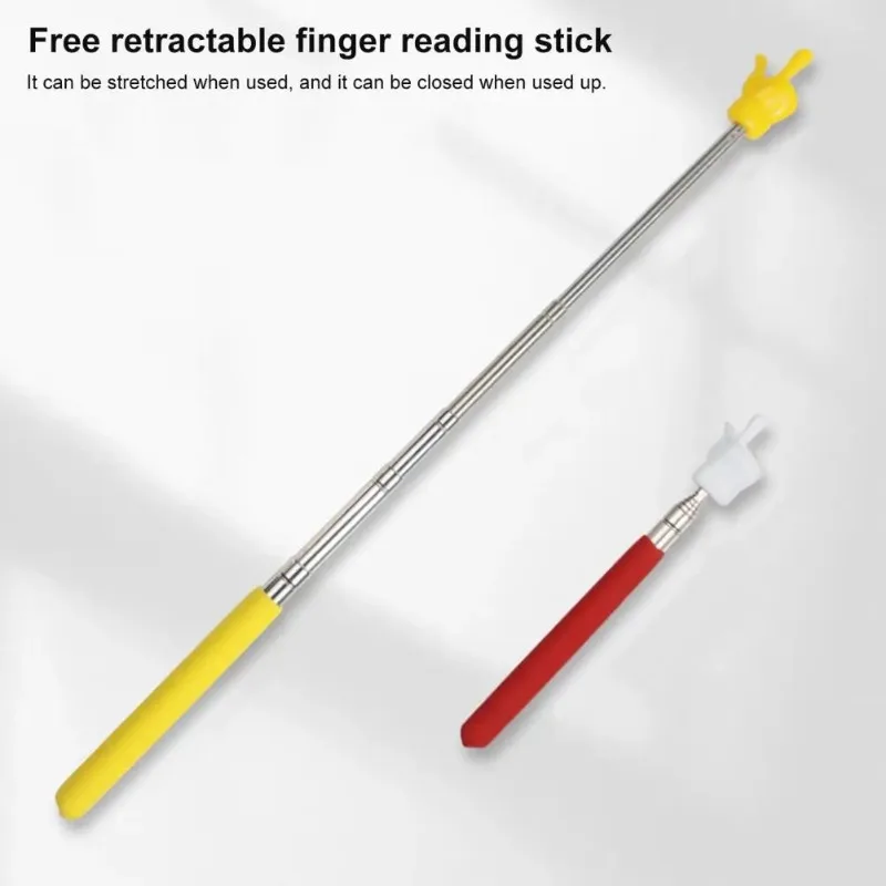 Class Whiteboard Pointer Retractable Sticks Finger Reading Guide Preschool Teaching Tools For Children Educational Learning Toys