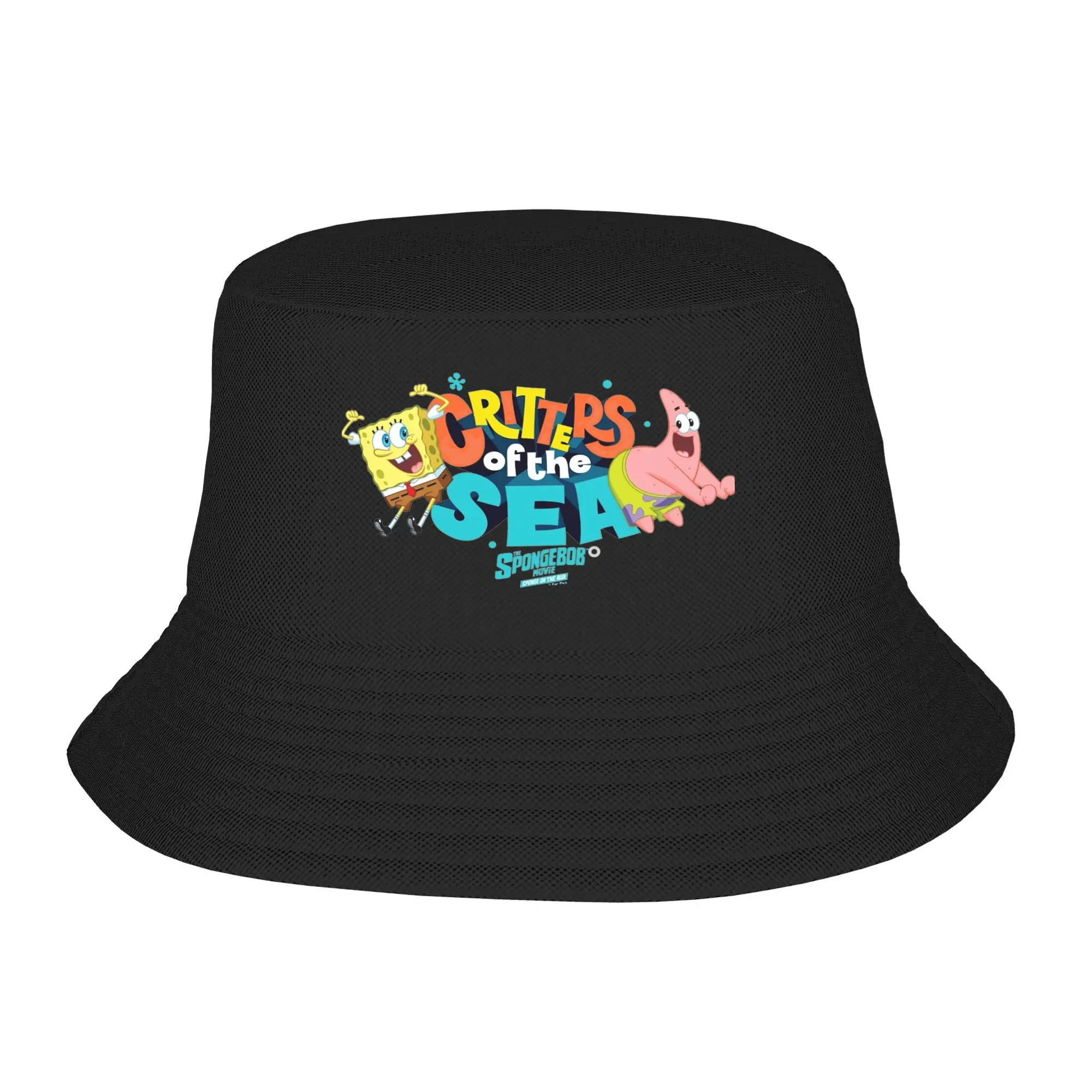 Unisex Spongebobs Bucket Hat Critters Of The Sea Portable Fisherman Hats Spring Fishing Caps Street Style Printed Sunscreen Hat