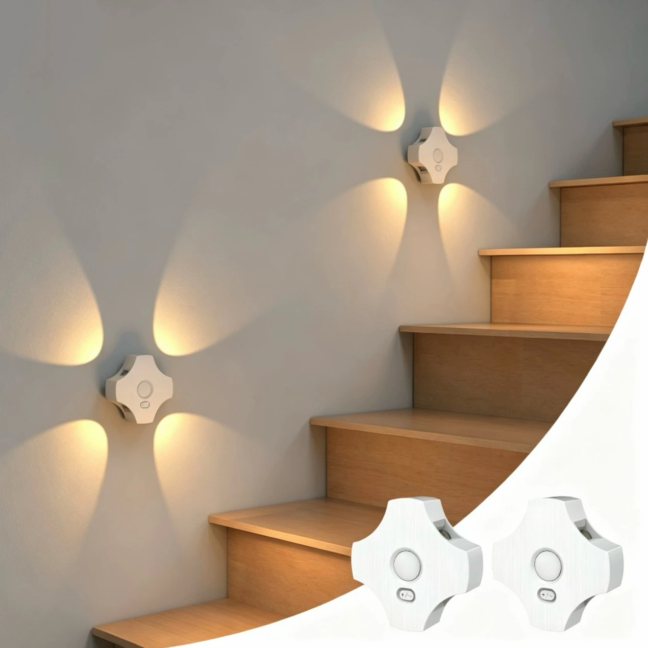 

Indoor USB Rechargeable Human Body Sensing Night Light Dimmable Wall Light Suitable for Bedroom Headboards Cabinets Stairwells