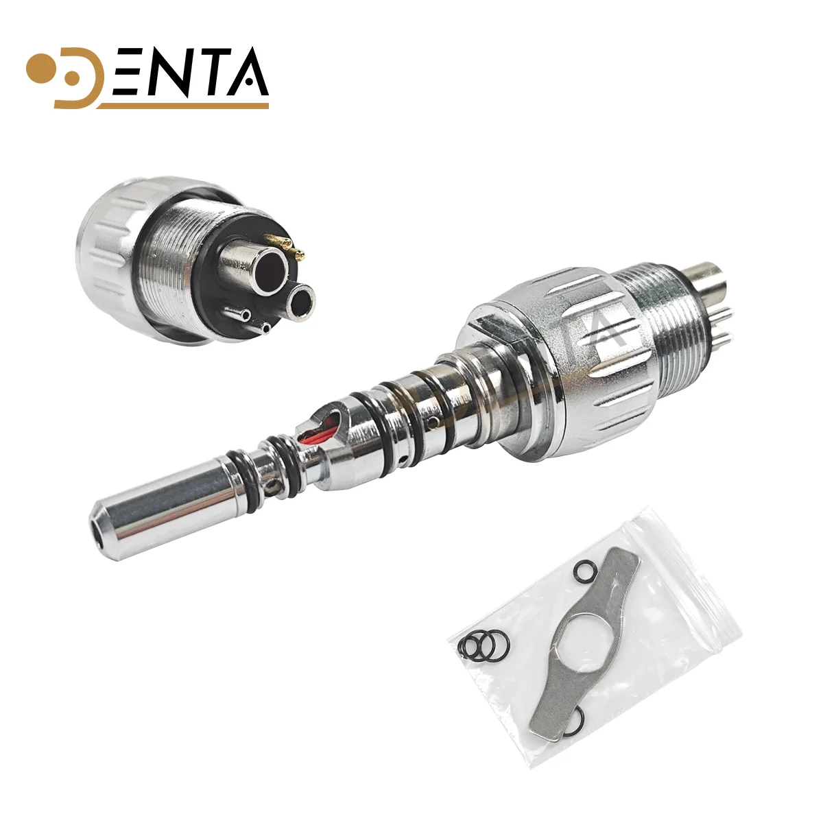 Dental Quick Coupler fir  for KAVO MULTIflex LUX, 6 Hole Adapter with Fiber Optic Light Cable Connector Repair Spare Parts