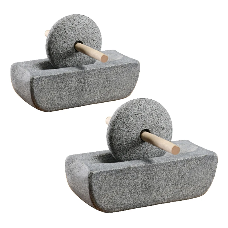 

Chinese Style Mill Grinder Set Crusher Roller Tea Tray Seasoning Mills Traditional Chinese Medicine Grinding Machine Decoration