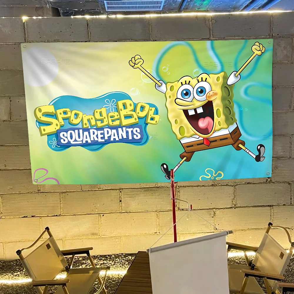 S-SpongeBob S-SquarePants Large Size Shop Art Promotion Advertising Booth Flag Hanging Banners