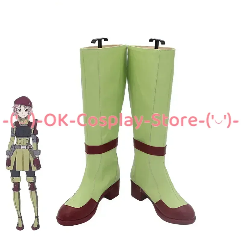 Shinozaki Rika Cosplay Shoes Halloween Carnival Boots Lisbeth Cosplay Prop Anime PU Leather Shoes Custom Made