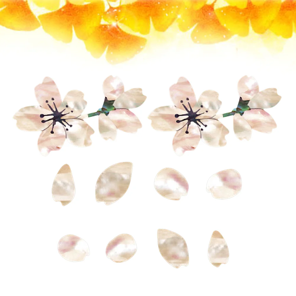 2Pcs Cherry Guitar Stickers Guitar Stickers Floral Ukulele Bass Panel Decor Premium Material Modification