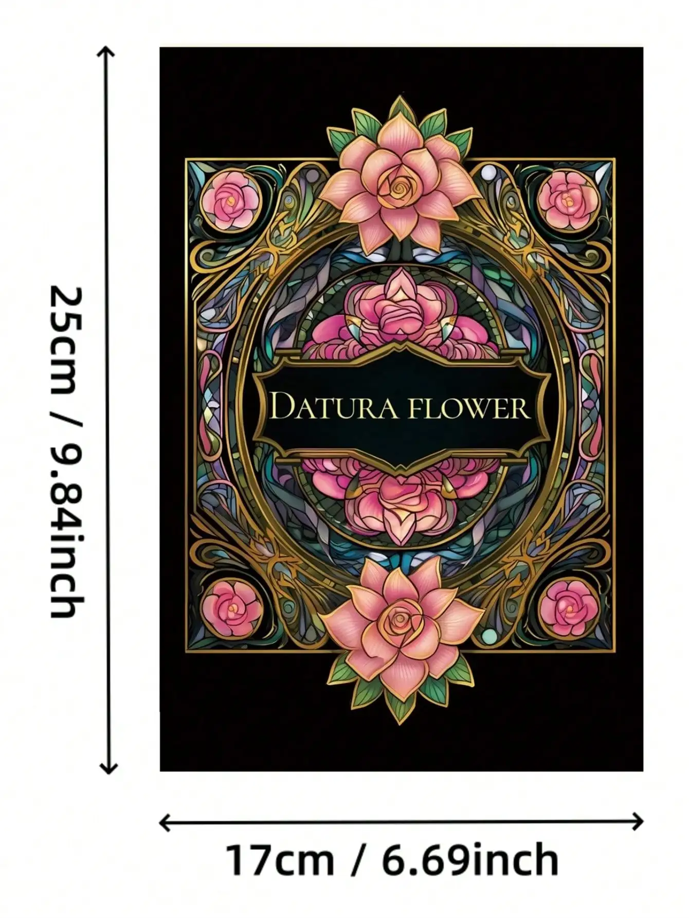 Coloringbook Datura Flower Stress Relief Coloring Handbook Graffiti Painting Drawing Art Book Stationerys Book for Elder