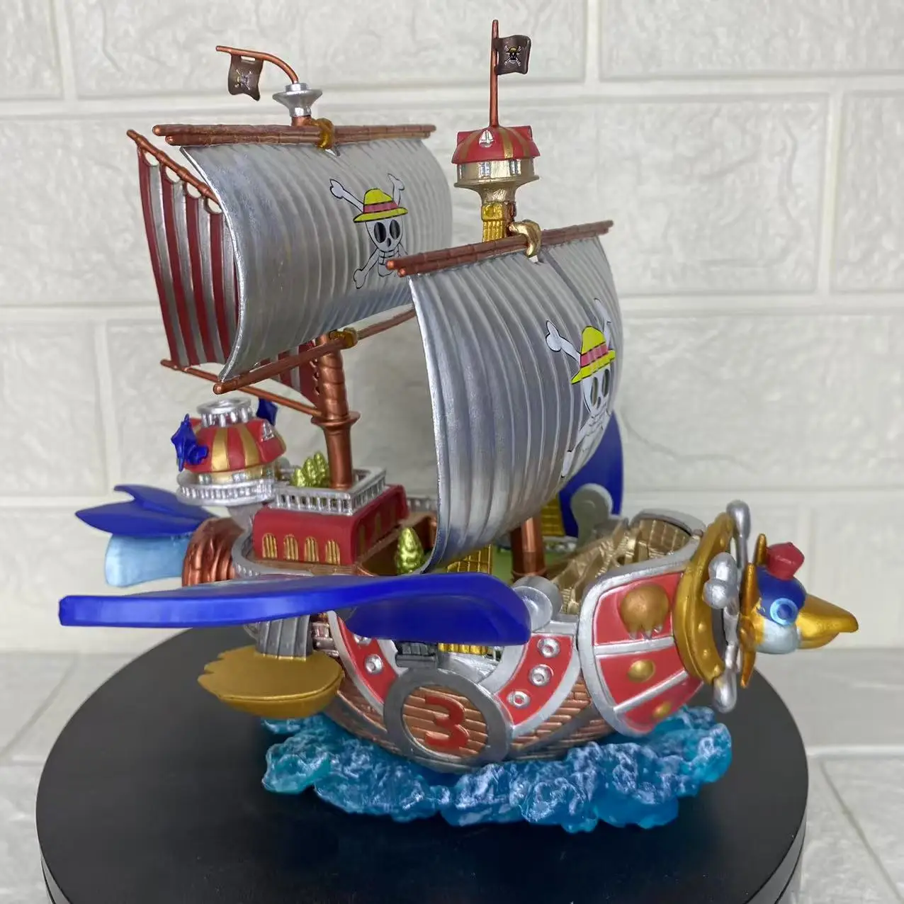 Mil ensolarado 20th uma peça aniversário anime navio figura modelo estátua meninos coleção desktop boneca decoração ornamento brinquedos