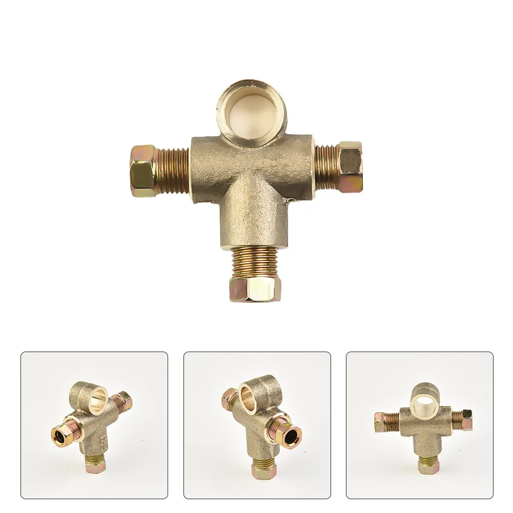 Brake Brake Pipe Unions Brake Pipe Fittings Metric Nuts Pipe Short Tee Union With 3 Male 10mm 3/16\\\\\\\