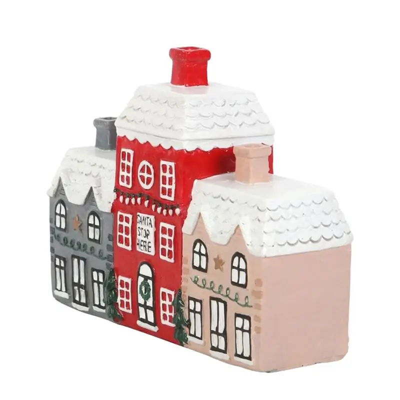 Gingerbread House Incense Burner Resin Craft Christmas Cabin Incense Burner House Incense Cone Burner Home Decoration