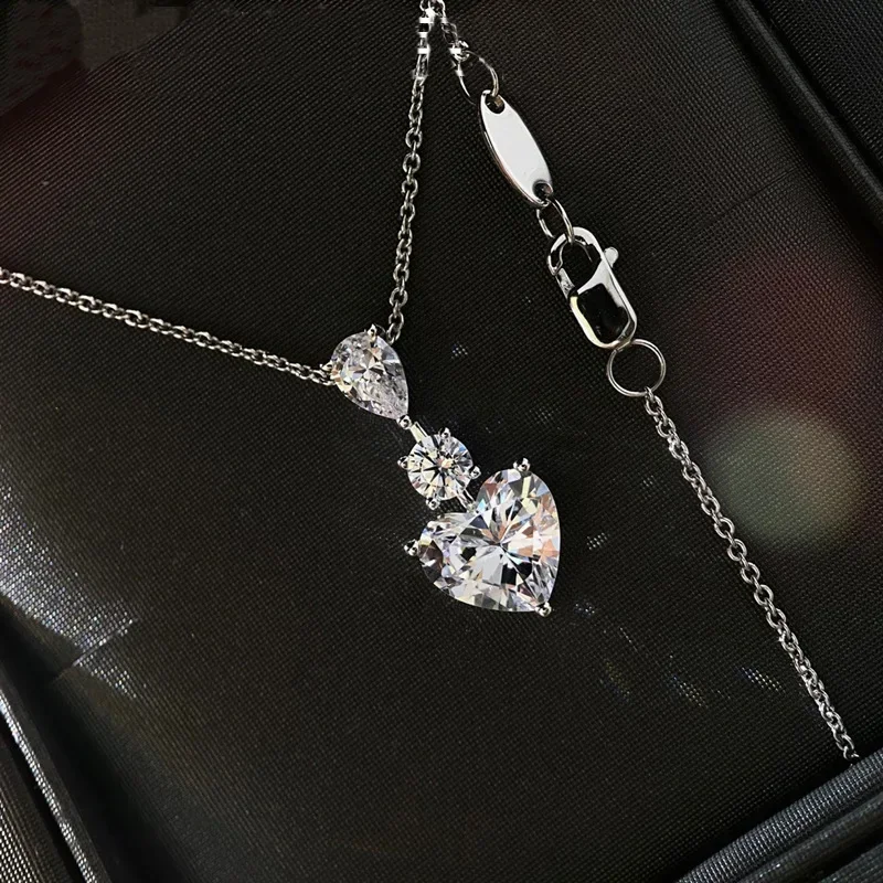 

Real 925 Sterling Silver Necklace Natural Crystal Gemstone Wedding Pendant for Brides Fine Bizuteria Silver 925 Jewelry Pendants