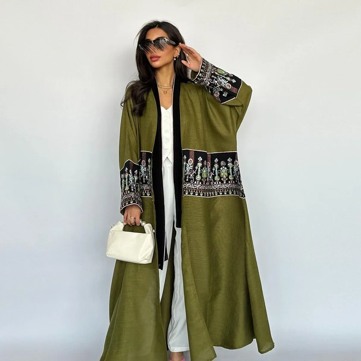 

Ramadan Kimono Open Abayas for Women Muslim Embroidery Maxi Dress Kaftan Turkey Luxury Dubai Abaya Kebaya Caftan Marocain Femme