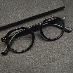 Photochromic Anti Blue Light Reading Glasses for Men And Woman High-Quality Retro Fashionable Rivet Design Presbyopic Eyeglasses