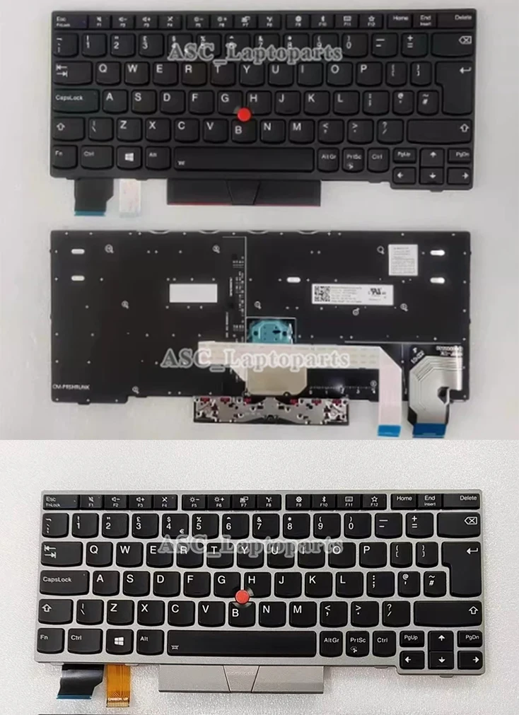 New UK QWERTY Keyboard for Lenovo ThinkPad X280 A285 X395 X390, L13 Yoga Gen 1, X13 Gen 1, L13 Gen 2 BACKLIT, with Pointer