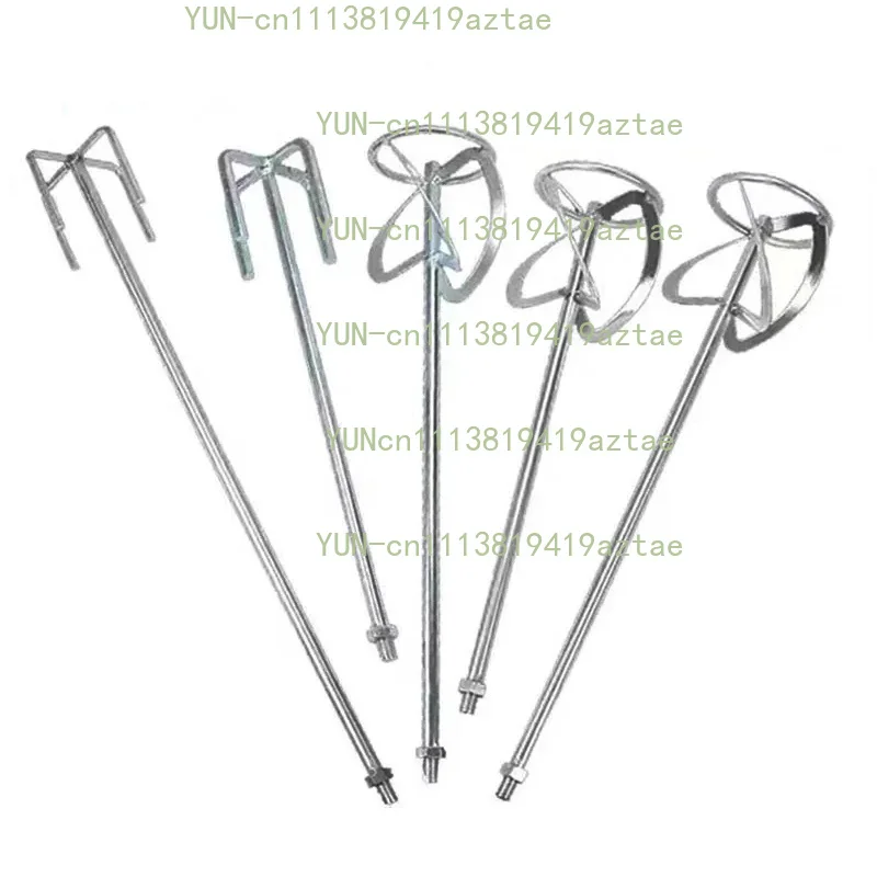 Stainless Steel Mixer Stir Bar Paint/concrete Mixer Paddle Axle Hexagon Drill/square Hammer Multiple Style Selection
