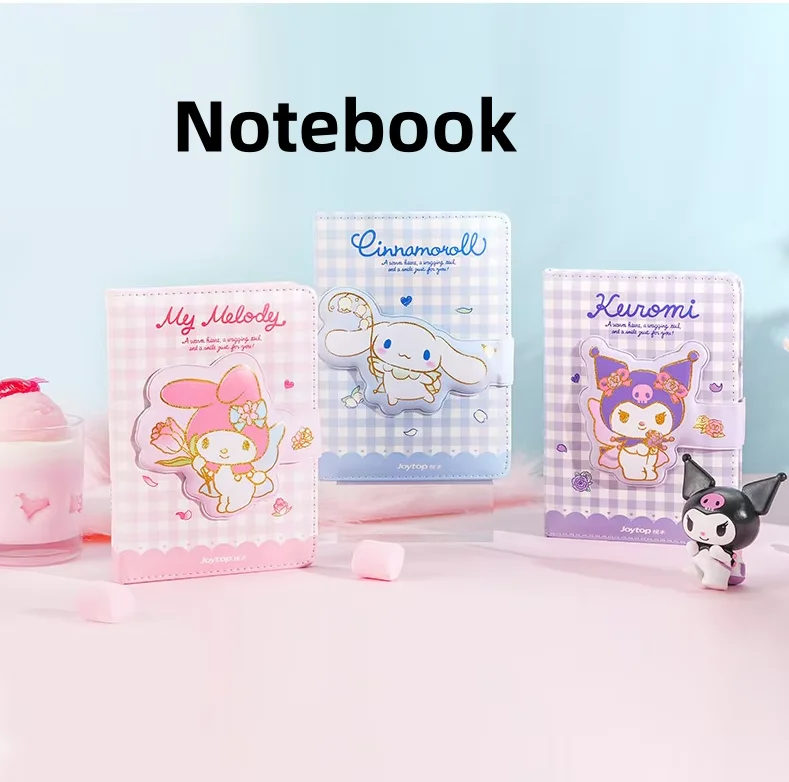 3pcs/lot Sanrio Kuromi Melody Cinnamoroll Notebook Cute Portable Note Book Diary Planner Stationery Gift School Supplies