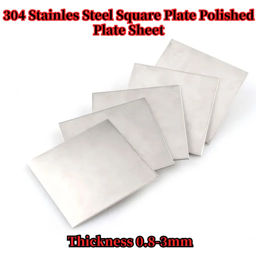 

304 Stainles Steel Square Plate Polished Plate Sheet Thickness 0.8-3mm