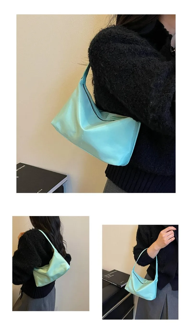 CEEKAY Damen-Umhängetasche, Rot, Nylon, Leichtgewicht, Handtasche mit Reißverschluss, für den täglichen Pendelverkehr, lässig, minimalistisch – Detail 6
