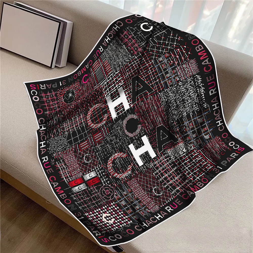 Fashion Graffiti Neckerchief Luxury Square Scarf for Women Silk Shawl Satin Hijab Wraps Hair Bands Headband Bandana Ribbon