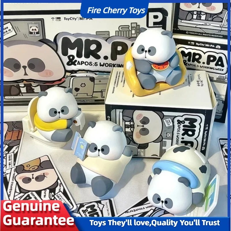 

Genuine Mr. Panda'S Working Week Series Blind Box Cute Panda Desk Decoration Mystery Box Collectible Model Children Toy Fun Gift