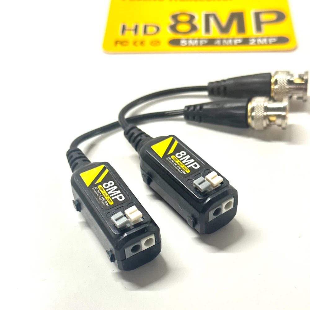 

8MP HD CCTV Video Balun Transceiver CCTV Accessories BNC Twisted Pair UTP Balun For AHD/CVI/TVI Camera
