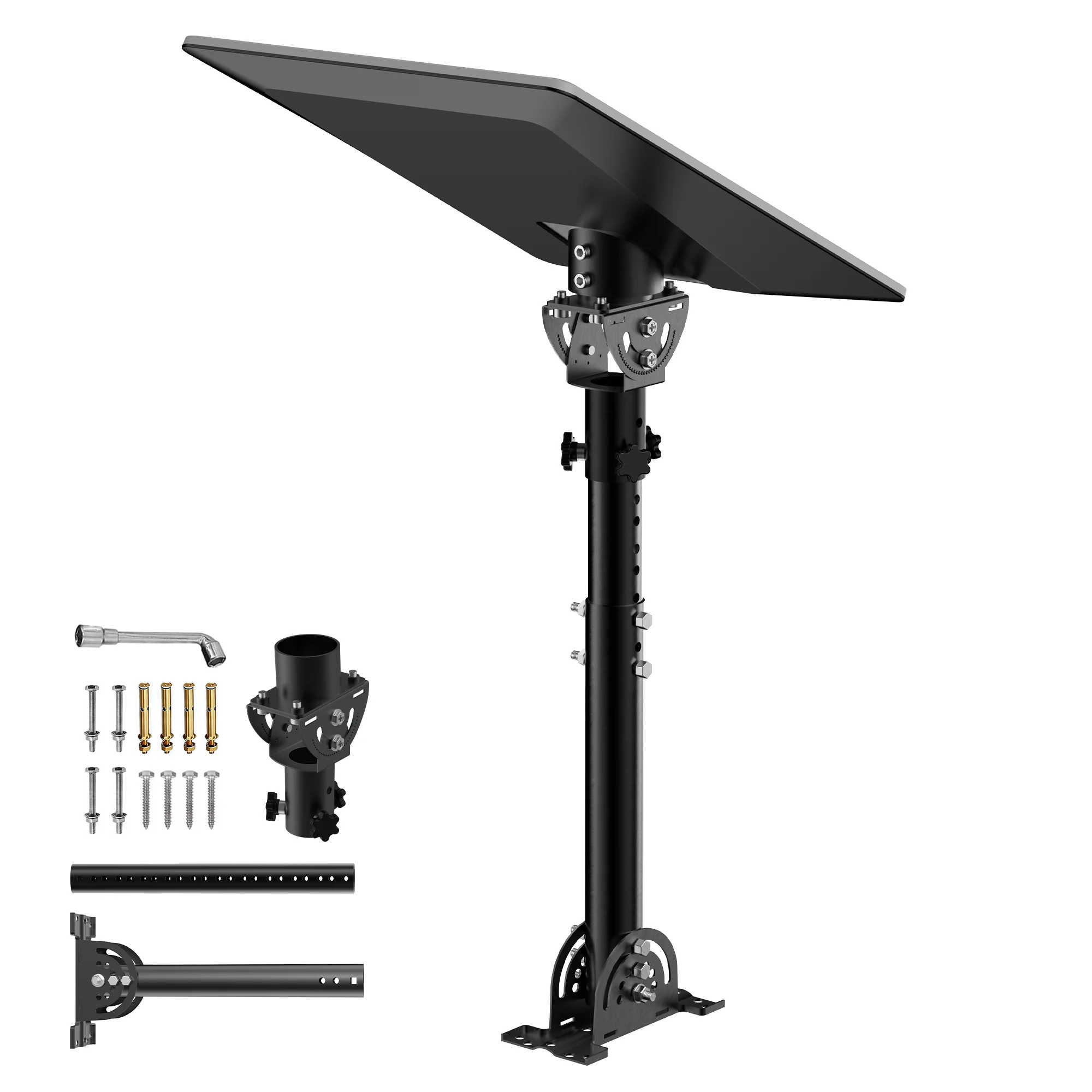Starlink V5 Roof Mount, Wall & Pole Mounting Kit, Heavy-Duty Metal With Extension Tube,For Starlink Gen 5 Install Bracket