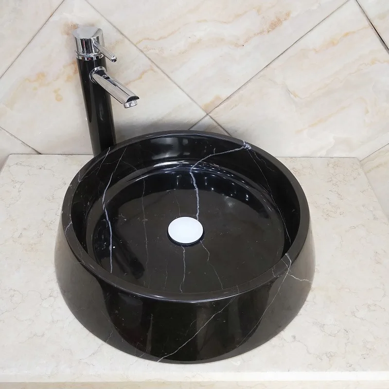 Flat bottom basin, on the basin, wash face, natural stone, bathroom light luxury bathroom
