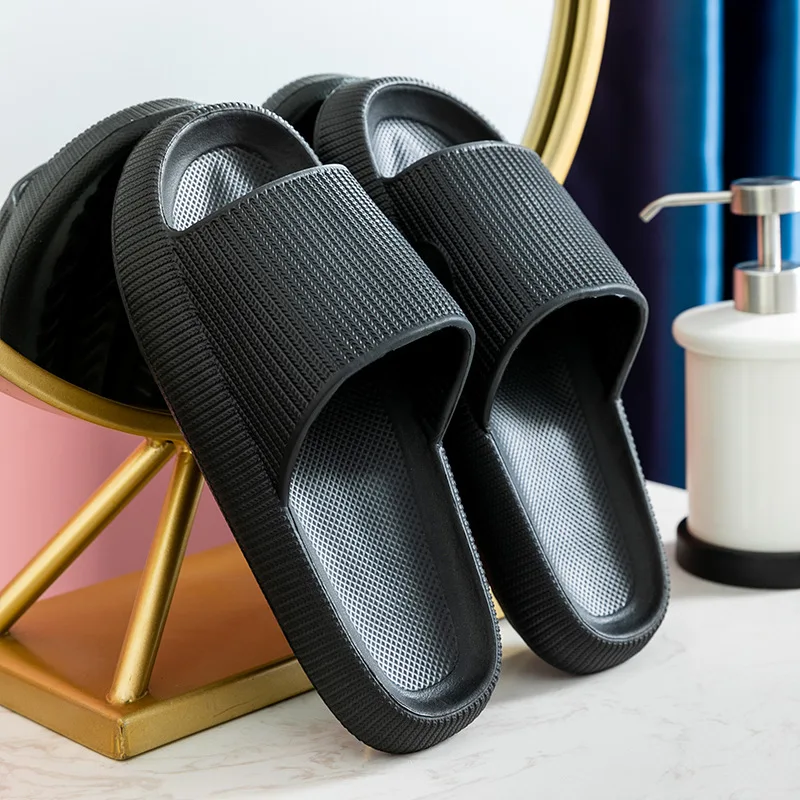 Summer Slippers Thick Sole Platform Slide Sandals Women Men Couples Anti Slip Home Indoor Bathroom Outdoor Wear Flip Flops