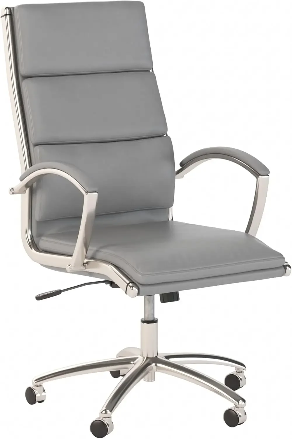 

400 Series High Back Leather Executive Office Chair in Light Gray