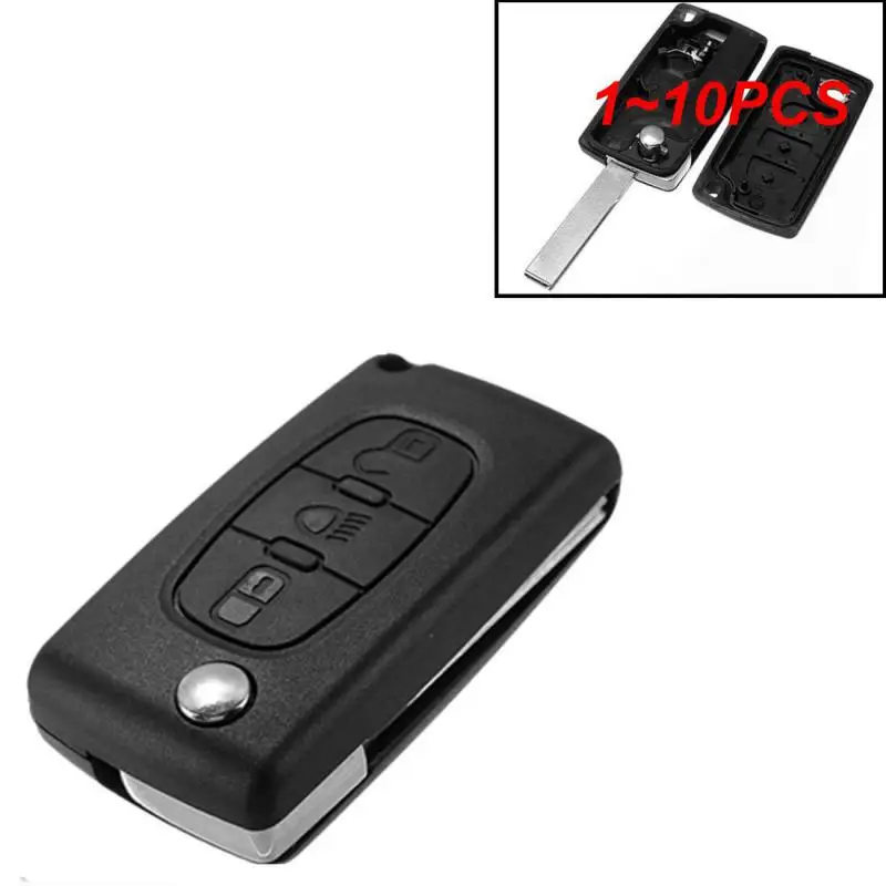 1~10PCS For 307 3008 308 408 433MHz ID46 7941 CE0536 CE0523 Flip Key VA2/HU83 Blade 2 Buttons Remote Car Key Fob ASK FSK