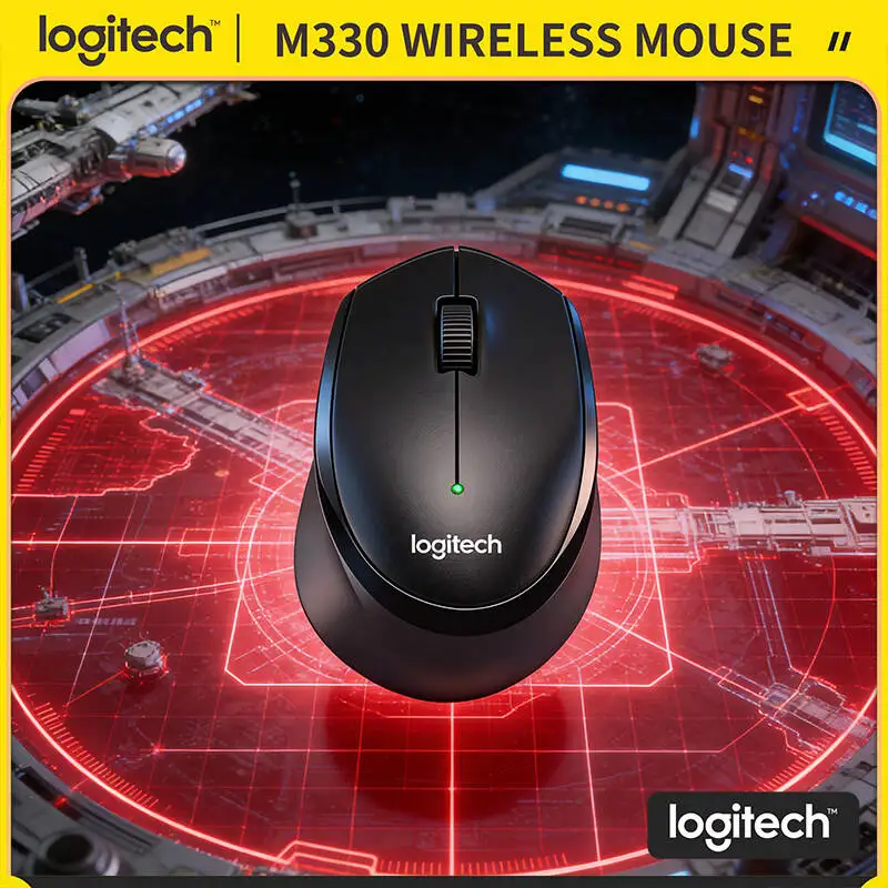 

Беспроводная мышь Logitech M330 Silent, 2,4 ГГц, USB-подключение, эргономичный дизайн, удобный захват, для ноутбуков, ПК, Mac, дома