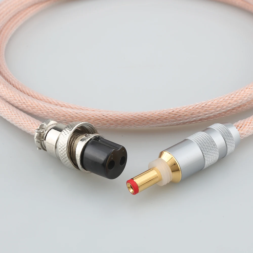 HIFI Occ Copper GX16-2P to 5.5mm 2.1mm / 2.5mm OCC DC cable For TeraDak