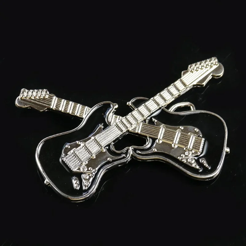 

Stereoscopic Effect Electric Guitar Band Performance Musical Instrument Retro Metal Belt Buckle Smooth Buckle Jeans Accessories