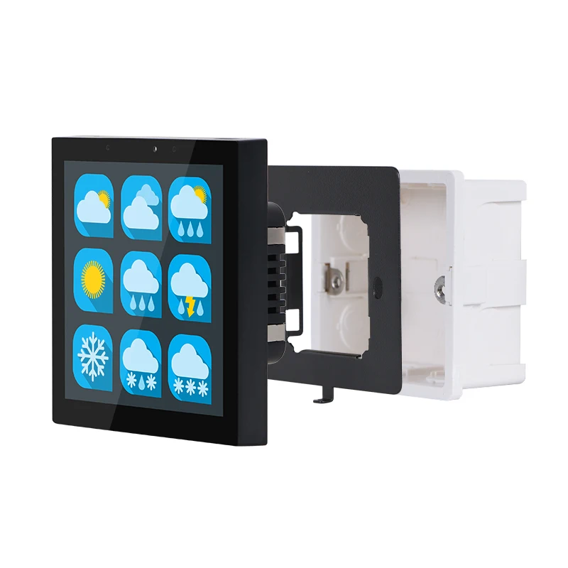 High Resolution IPS 4 Inch RK3566 Quad Core Tablet Home Automation Flush Wall Touch Panel WiFi Ethernet KNX Hotel
