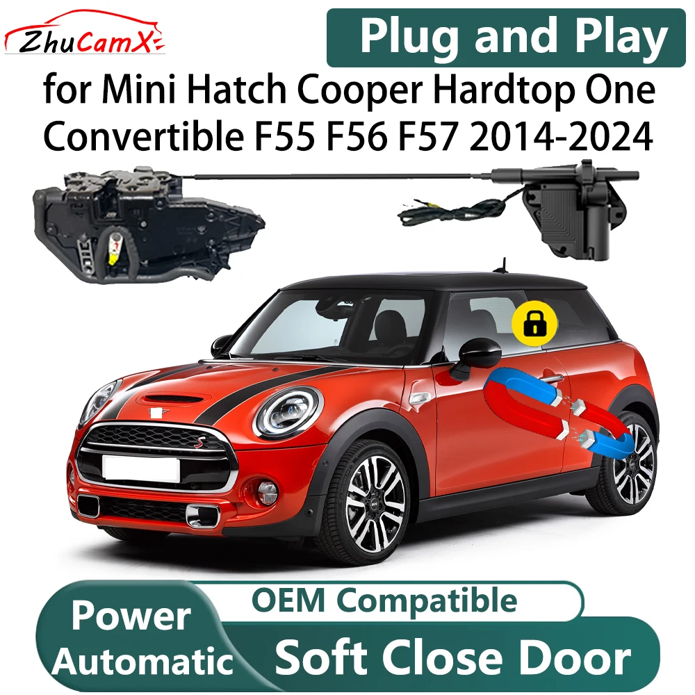 

for Mini Hatch Cooper Hardtop One Convertible F55 F56 F57 Car OEM Electric Soft Close Door System Power Closing Door Latch Lock