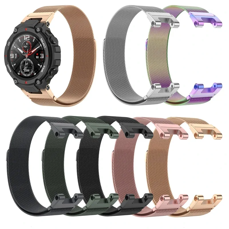 

Metal Stainless Steel Strap For Amazfit T Rex Pro Smart Watch Band Bracelet for Xiaomi Huami Amazfit T-Rex Replacement Wristband