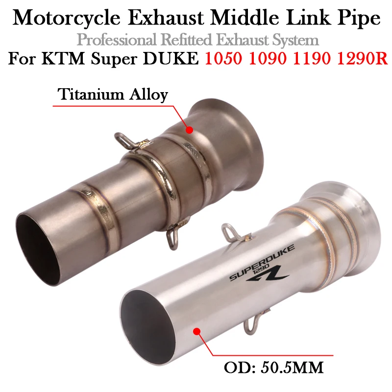 

Slip-On For KTM Super DUKE 1050 1090 1190 1290 R 2013 - 2019 Motorcycle Exhaust Escape Moto Muffler Modify 51MM Middle Link Pipe