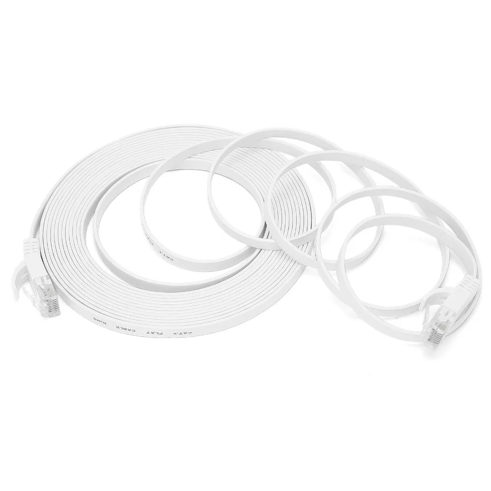 

Durable 8-Core Twisted Pair Ethernet Cable White Flat Copper Wire Gigabit Network Cable CAT6 Network Cable Computer Internet