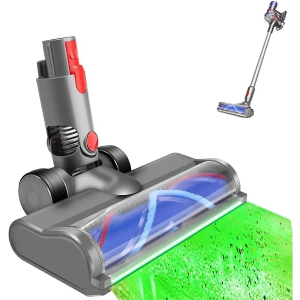 Vacuum Head Replacement Compatible with Dyson V7/8/10/11/15 Dust Detect Vacuum Attachment Part with Full-Area Green LED Light