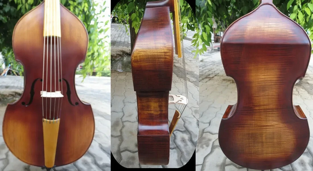 

Baroque style SONG maestro 6 strings 25" viola da gamba of one piece back #14159