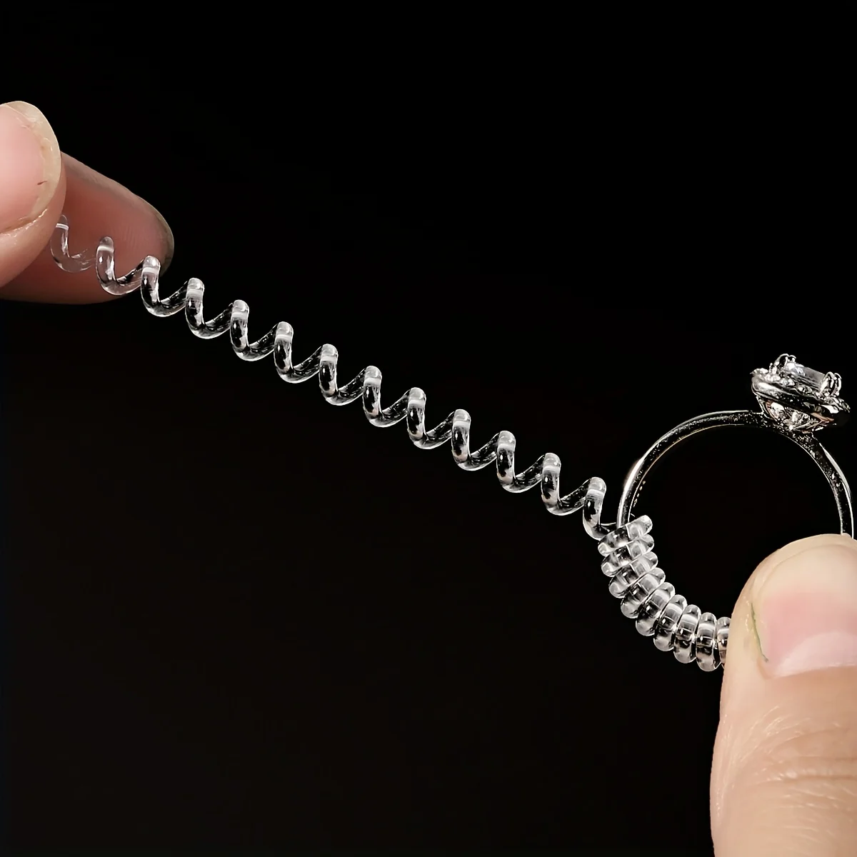 4 Stück Ringgrößenversteller, unsichtbarer Schmuckgrößerer, Schrumpffolie, Anti-Fall-Schutz, Ringschutz, Ringgrößenversteller für lose Ringe – Detail 3