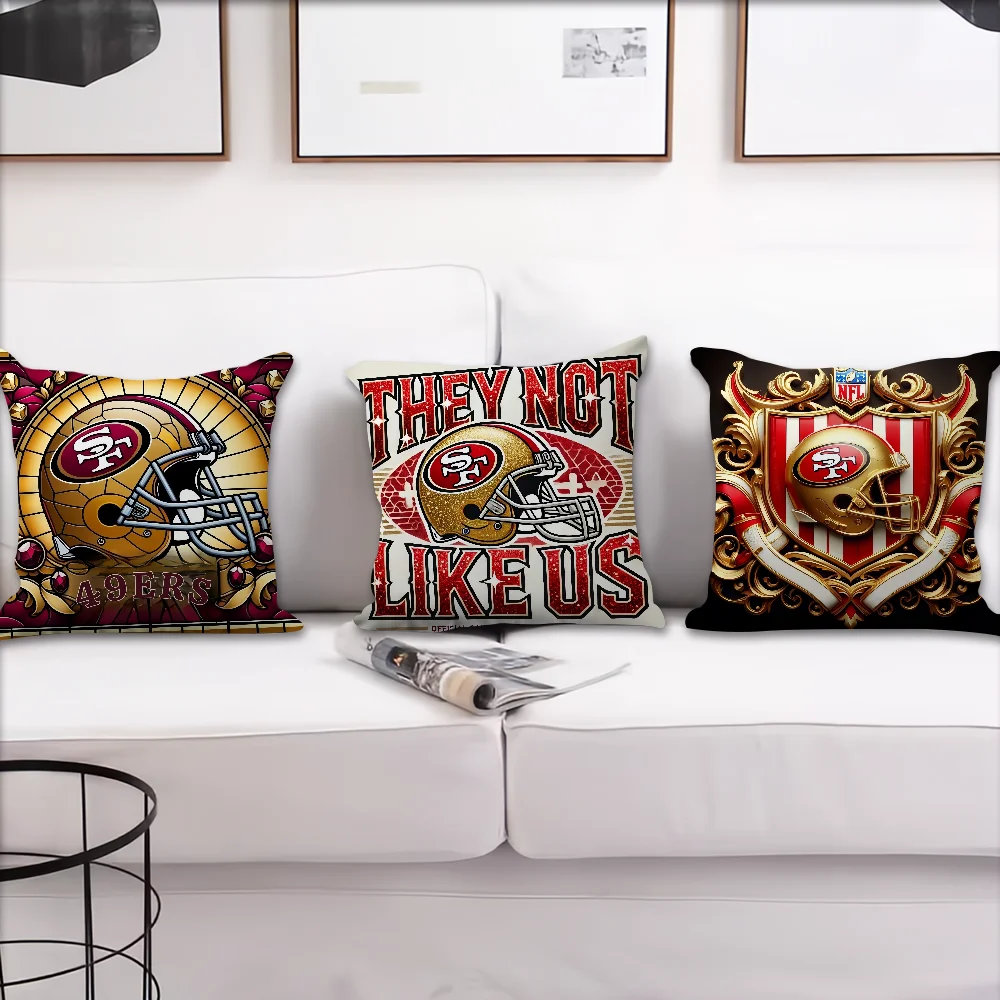 Cool Comfortable soft Pillow Case for Sofa Living Room Home office S-S-SanS F-F-franciscoES 49ers Decor Protective Covers