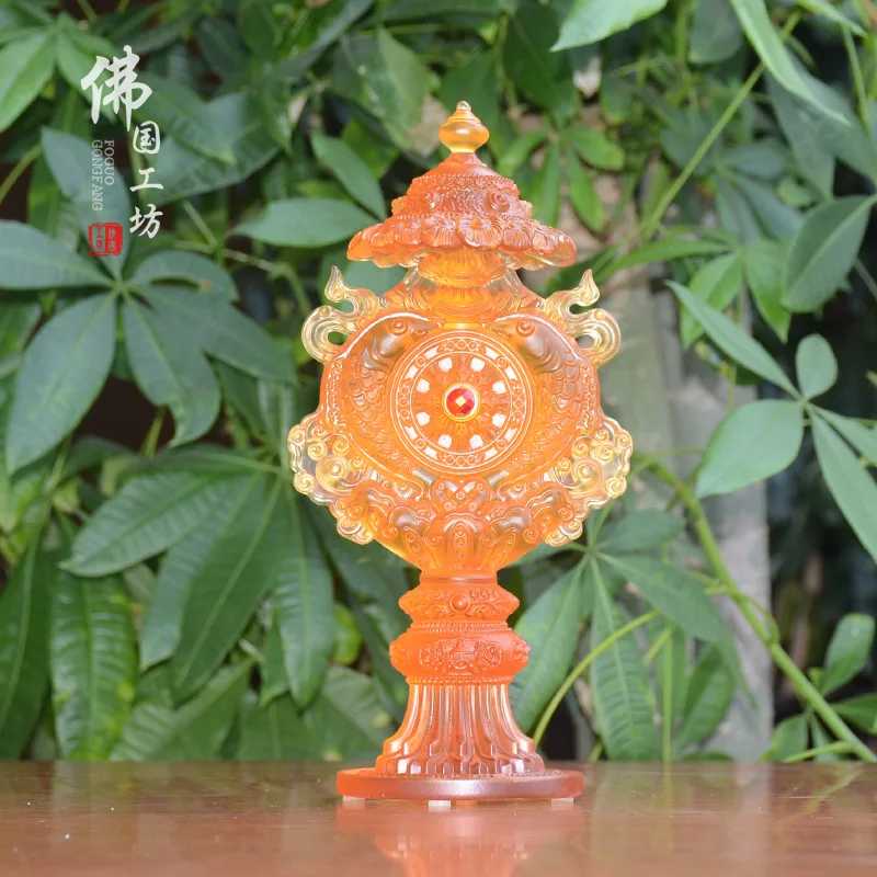 Traditional Wax-Removing Glazed Symbols Collection Auspicious Eight Treasures Home Living Room Desktop Ornament