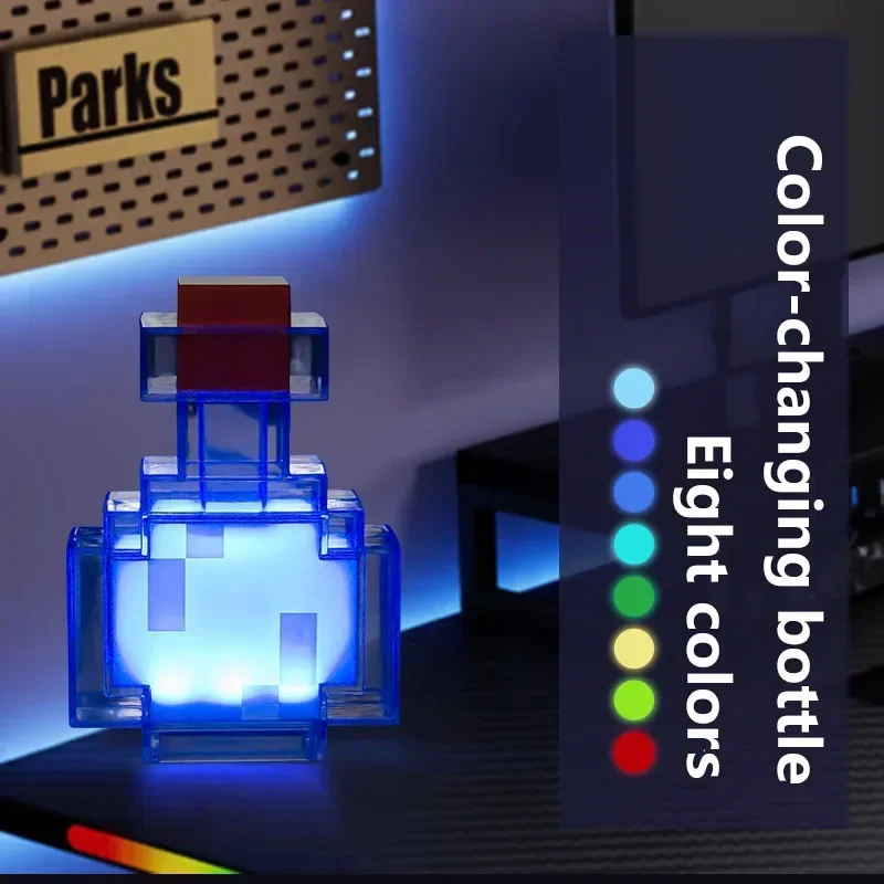 Game Medicine Bottle LED Night Light Table Lamps Game Creative Toy Lamp Rechargeable Bedroom Bedside for Kids Bedside Lamp