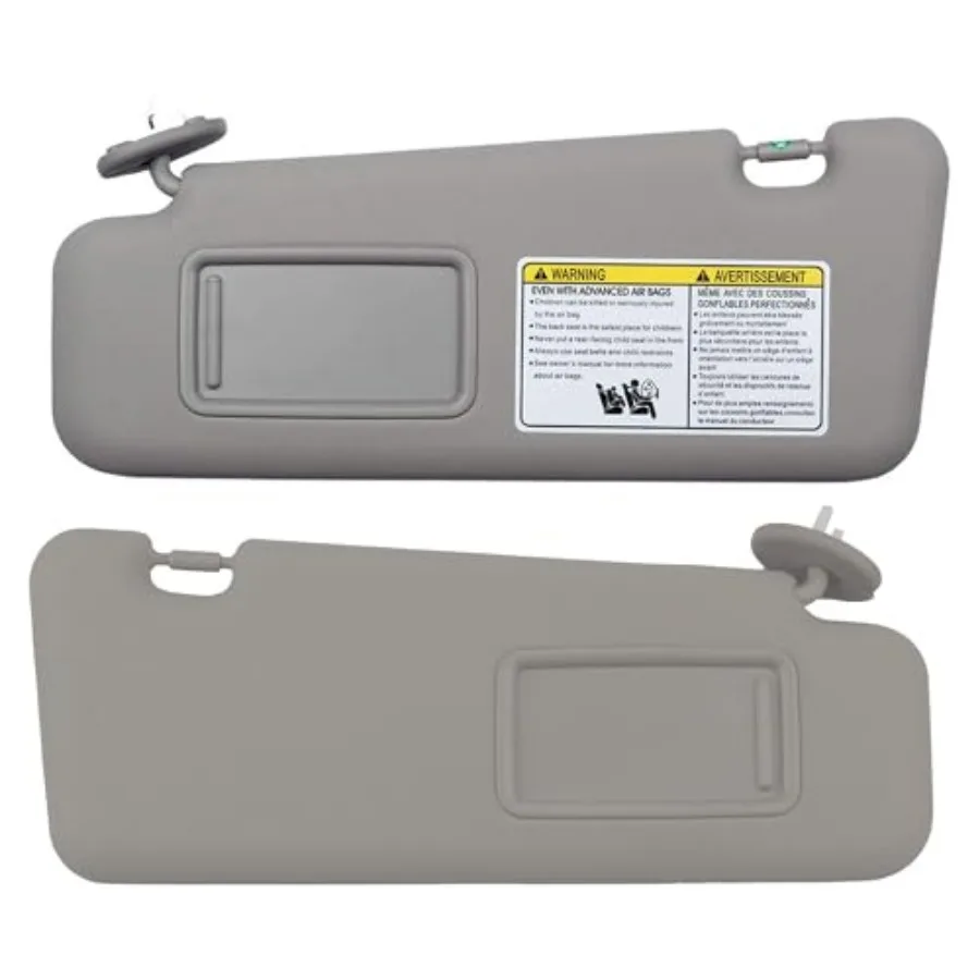 

Driver and Passenger Side Sun Visor with Light Compatible with Toyota Highlander 2008-2013 74320-48500-B0 74320-0E050-B0