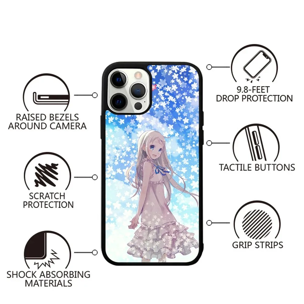 Anohana Honma Meiko Phone Case For iPhone 15,14,13,12,11,Plus,Pro,Max Mini Magsafe Magnetic Wireless Charging