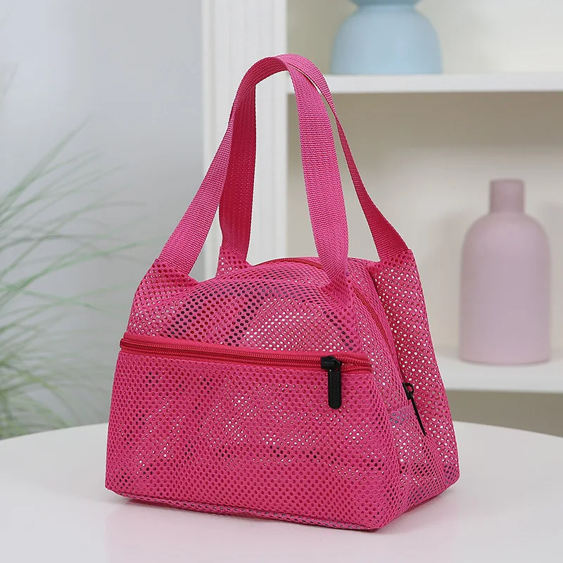 Portable Mesh Beach Bag Multifunctional Clear Shower Cosmetic Bag Storage Pouch Toiletries Organizer Travel Wash Bag Gym Gift