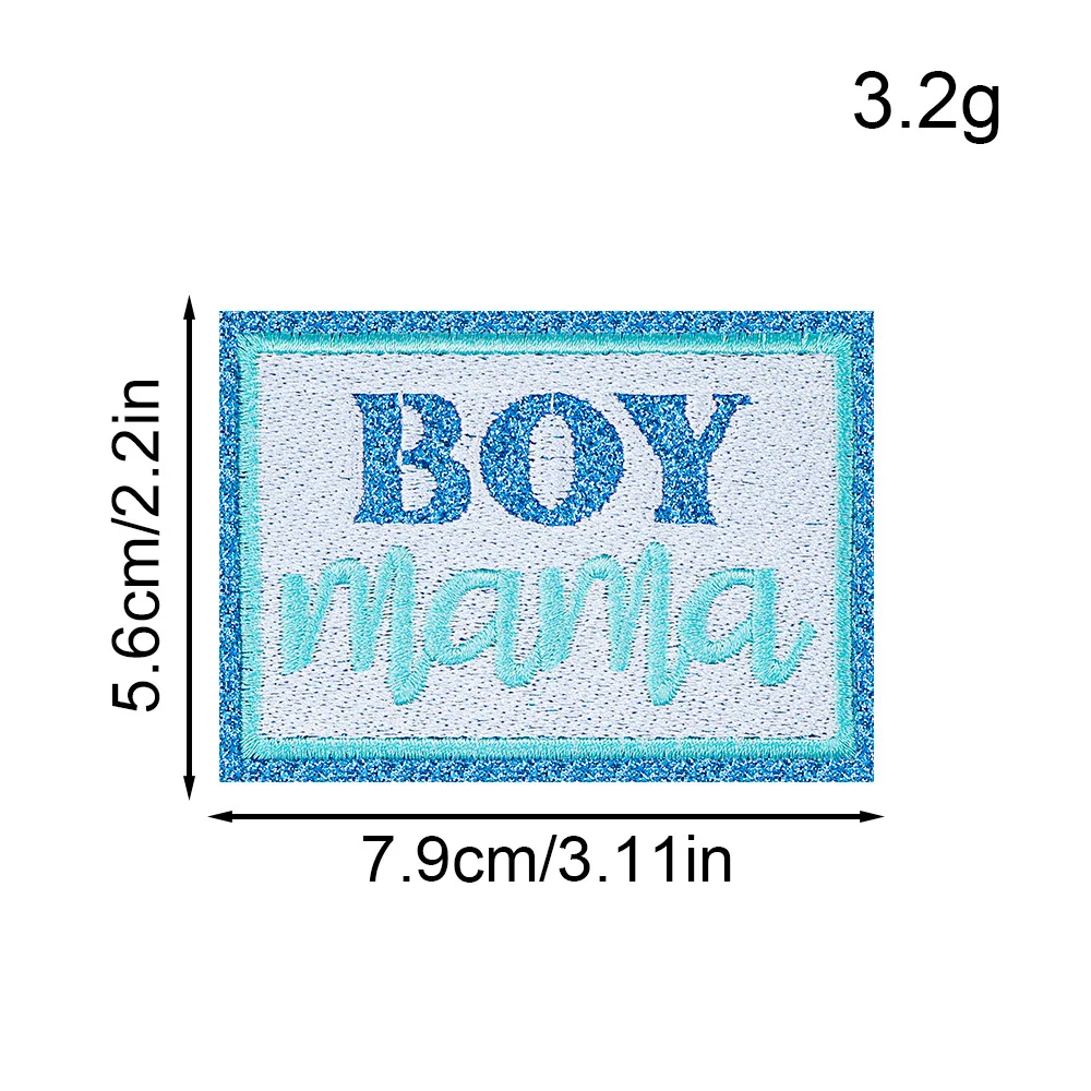 Parche de letras en inglés MAMA bordado dorado termoadhesivo - imagen 4