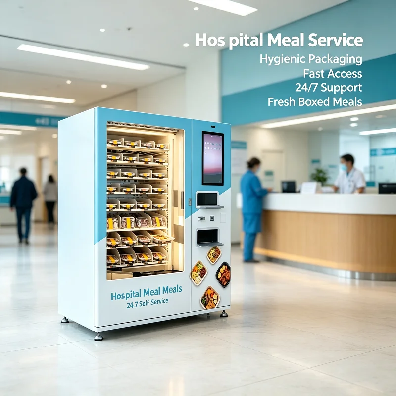 Hot Food Vending Machine Automatic Meal Serving Kiosk Commercial Catering Dispenser Smart Retail Station for Office Plaza Park